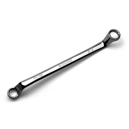 CAPRI TOOLS 11/16 x 3/4 in. 75-Degree Deep Offset Double Box End Wrench CP11950-111634